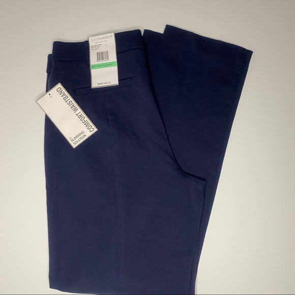 Sag Harbor Pants - Sag Harbor Pull-on Pants Size 8 Blue